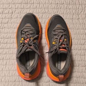 Hoka One One Charcoal and Tangerine Women's Sneakers